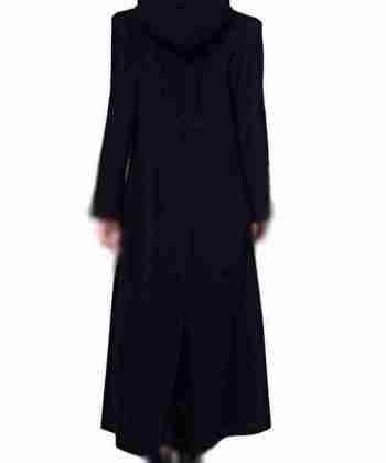 Women's Stylish Black Hooded Long Coat