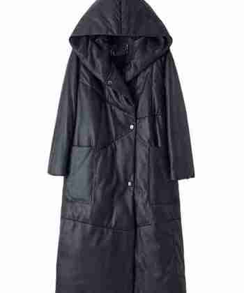 Women's Trendy Black Hooded Trench Coat