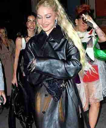 Gigi Hadid Met Gala 2023 Leather Coat